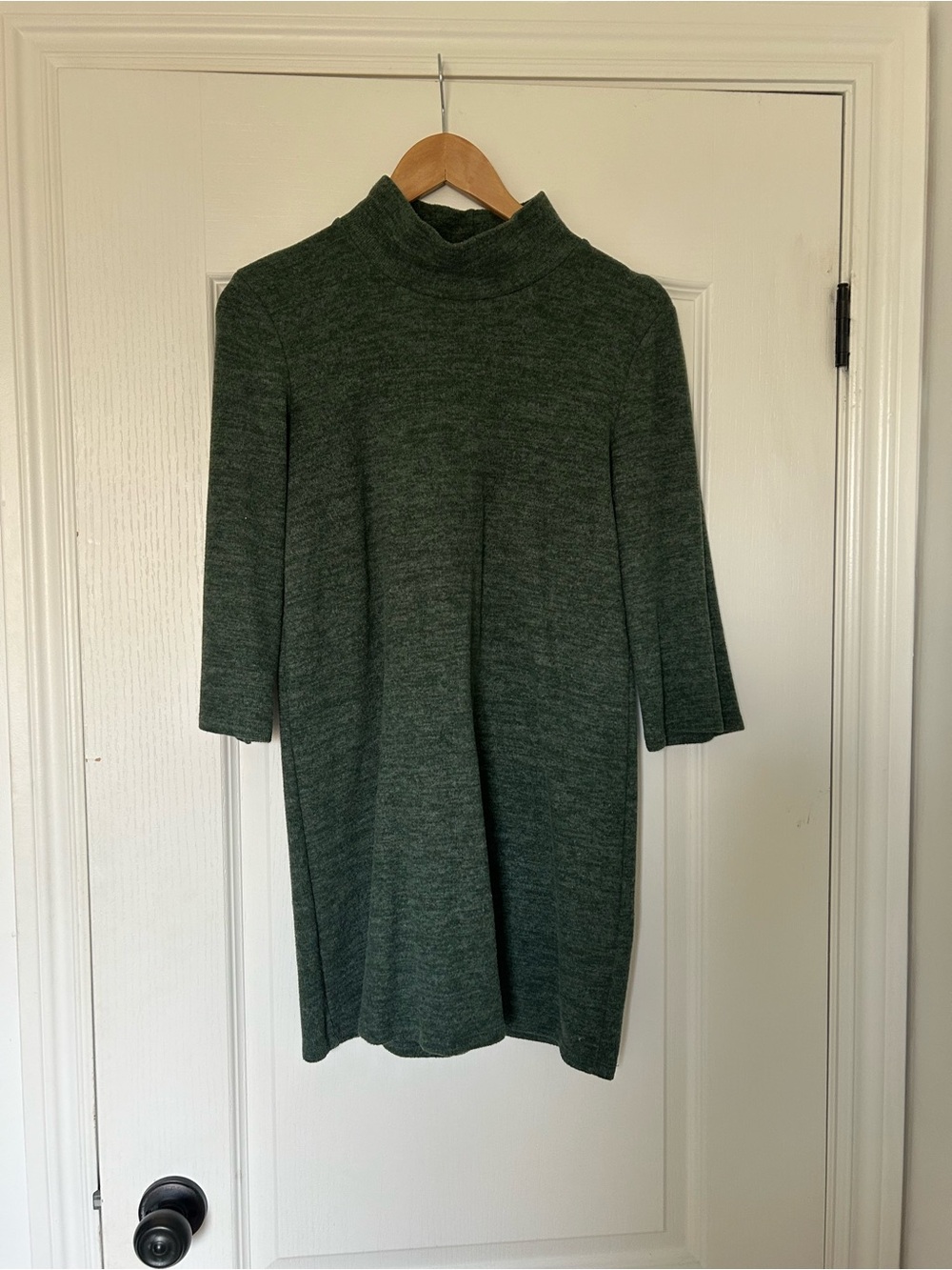 Zara Forest Green Cowl Neck Knit Dress